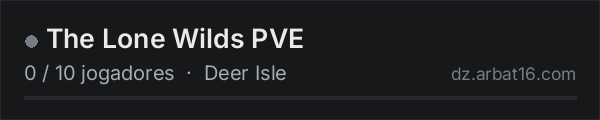 The Lone Wilds PVE na lista de servidores de DayZ da AR16