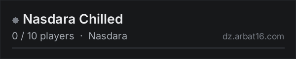 Nasdara Chilled on the AR16 DayZ server list