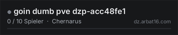 goin dumb pve dzp-acc48fe1 in der DayZ-Serverliste von AR16