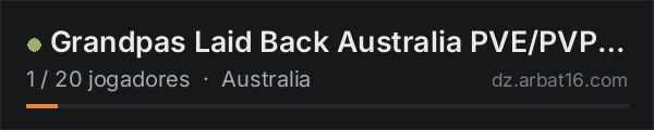 Grandpas Laid Back Australia PVE/PVP - By Pingperfect.com na lista de servidores de DayZ da AR16