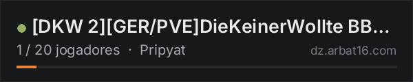 DKW 2GER/PVEDieKeinerWollte BBP|MMG|RAG|RUSF|ARZZZZ|TWP na lista de servidores de DayZ da AR16