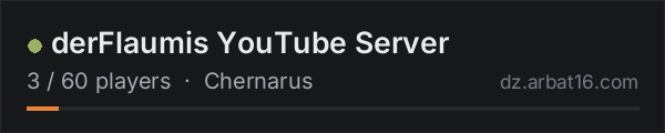 derFlaumis YouTube Server on the AR16 DayZ server list
