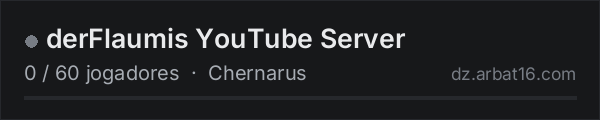 derFlaumis YouTube Server na lista de servidores de DayZ da AR16