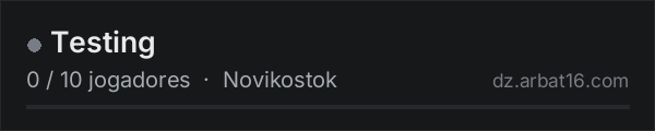 Testing na lista de servidores de DayZ da AR16