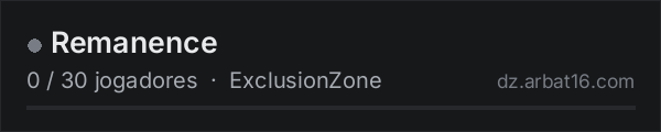 Remanence na lista de servidores de DayZ da AR16
