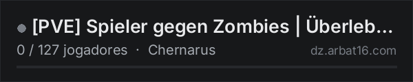[PVE] Spieler gegen Zombies | Überlebe zusammen mit die Spiele na lista de servidores de DayZ da AR16