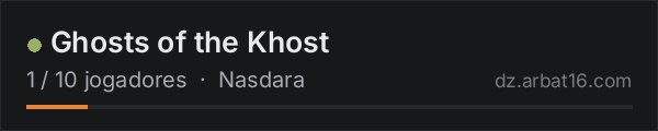 Ghosts of the Khost na lista de servidores de DayZ da AR16