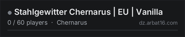 Stahlgewitter Chernarus | EU | Vanilla on the AR16 DayZ server list