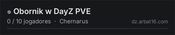 Obornik w DayZ PVE na lista de servidores de DayZ da AR16