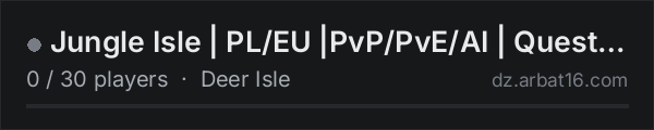 Jungle Isle | PL/EU |PvP/PvE/AI | Quests |  Terje Skills on the AR16 DayZ server list