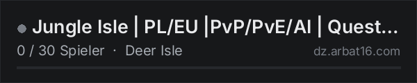 Jungle Isle | PL/EU |PvP/PvE/AI | Quests |  Terje Skills in der DayZ-Serverliste von AR16