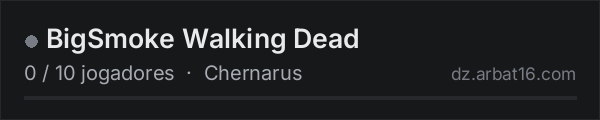 BigSmoke Walking Dead na lista de servidores de DayZ da AR16