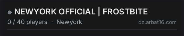 NEWYORK OFFICIAL | FROSTBITE on the AR16 DayZ server list