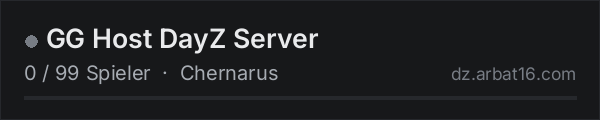 GG Host DayZ Server in der DayZ-Serverliste von AR16