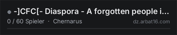 -]CFC[- Diaspora - A forgotten people in a forsaken land - in der DayZ-Serverliste von AR16