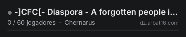 -]CFC[- Diaspora - A forgotten people in a forsaken land - na lista de servidores de DayZ da AR16