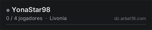 YonaStar98 na lista de servidores de DayZ da AR16