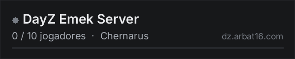 DayZ Emek Server na lista de servidores de DayZ da AR16