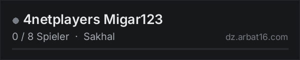 4netplayers Migar123 in der DayZ-Serverliste von AR16