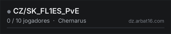 CZ/SK_FL1ES_PvE na lista de servidores de DayZ da AR16