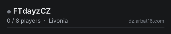 FTdayzCZ on the AR16 DayZ server list