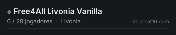 Free4All Livonia Vanilla na lista de servidores de DayZ da AR16