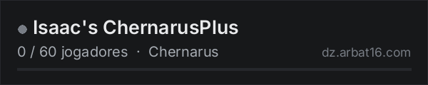 Isaac's ChernarusPlus na lista de servidores de DayZ da AR16