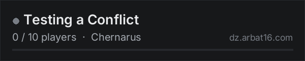 Testing a Conflict on the AR16 DayZ server list