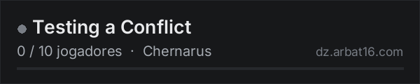 Testing a Conflict na lista de servidores de DayZ da AR16