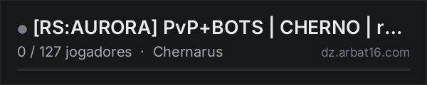 [RS:AURORA] PvP+BOTS | CHERNO | rs-aurora.com #2 [RU/EN] na lista de servidores de DayZ da AR16