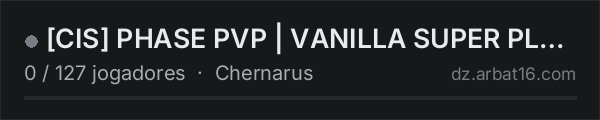 [CIS] PHASE PVP | VANILLA SUPER PLUS | ORIGINAL SERV na lista de servidores de DayZ da AR16