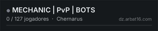 MECHANIC | PvP | BOTS na lista de servidores de DayZ da AR16