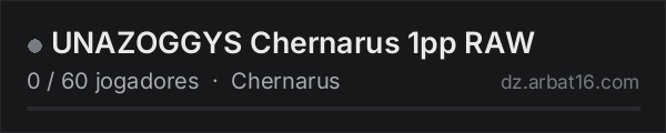 UNAZOGGYS Chernarus 1pp RAW na lista de servidores de DayZ da AR16