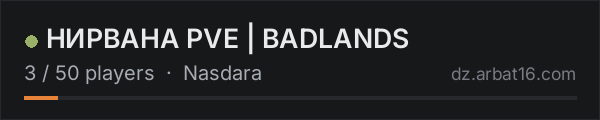 НИРВАНА PVE | BADLANDS on the AR16 DayZ server list