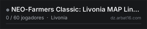 NEO-Farmers Classic: Livonia MAP Link Cars + na lista de servidores de DayZ da AR16
