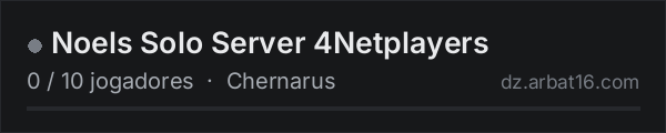 Noels Solo Server 4Netplayers na lista de servidores de DayZ da AR16