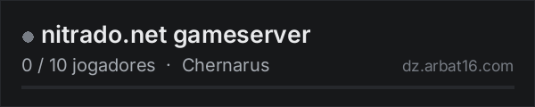 nitrado.net gameserver na lista de servidores de DayZ da AR16