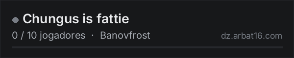 Chungus is fattie na lista de servidores de DayZ da AR16