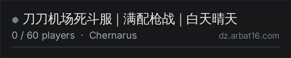 刀刀机场死斗服 | 满配枪战 | 白天晴天 on the AR16 DayZ server list