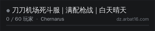 AR16 DayZ 服务器列表中的 刀刀机场死斗服 | 满配枪战 | 白天晴天