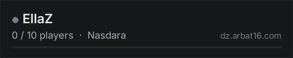 EllaZ on the AR16 DayZ server list