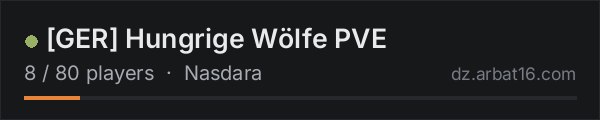 [GER] Hungrige Wölfe PVE on the AR16 DayZ server list