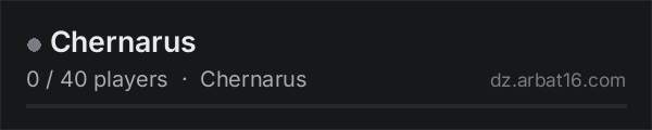 Chernarus on the AR16 DayZ server list