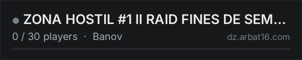 ZONA HOSTIL  #1 ll RAID FINES DE SEMANA ll TRADERS ll ECONOMIA on the AR16 DayZ server list