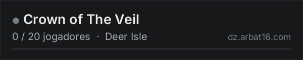 Crown of The Veil na lista de servidores de DayZ da AR16