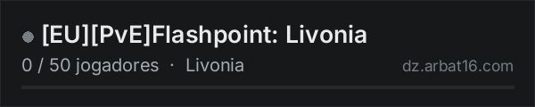 [EU][PvE]Flashpoint: Livonia na lista de servidores de DayZ da AR16