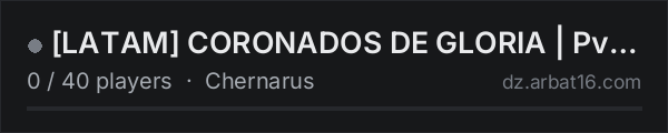 [LATAM] CORONADOS DE GLORIA | PvP-PvE | Helis | Bitcoin | Drugs on the AR16 DayZ server list