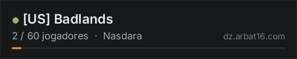 [US] Badlands na lista de servidores de DayZ da AR16