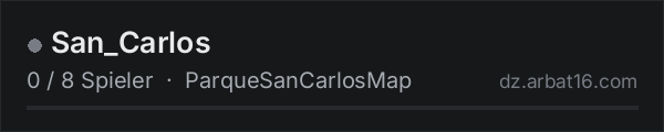 San_Carlos in der DayZ-Serverliste von AR16