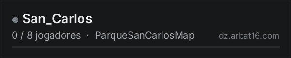 San_Carlos na lista de servidores de DayZ da AR16